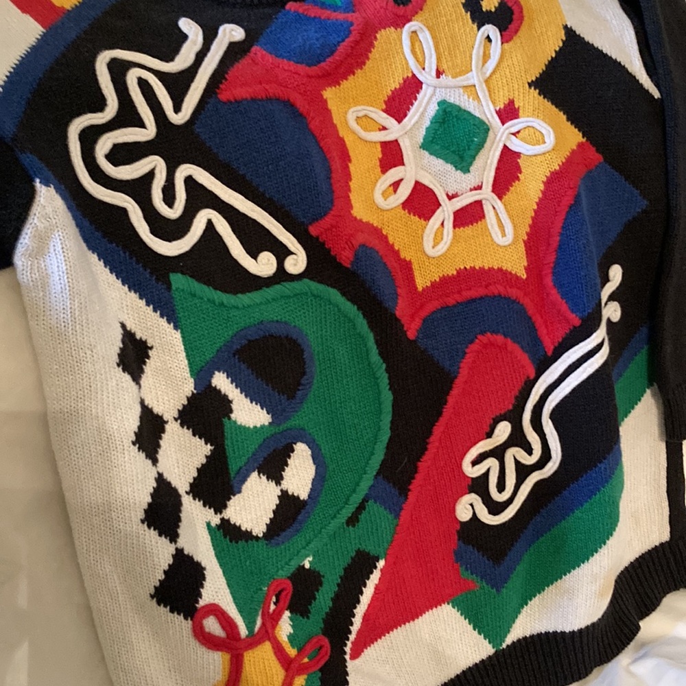 IB DIFFUSION multi-color sweater L Vintage - Picture 4 of 8